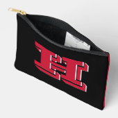 Pochette À Accessoires Monogramme Initial de Style Universitaire Rouge et (Ouvrir)