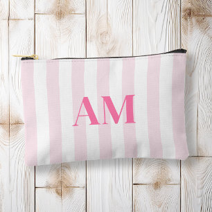 Pochette À Accessoires Monogramme initial minimaliste rose moderne