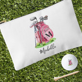Pochette À Accessoires Monogramme Initial Nom Rose