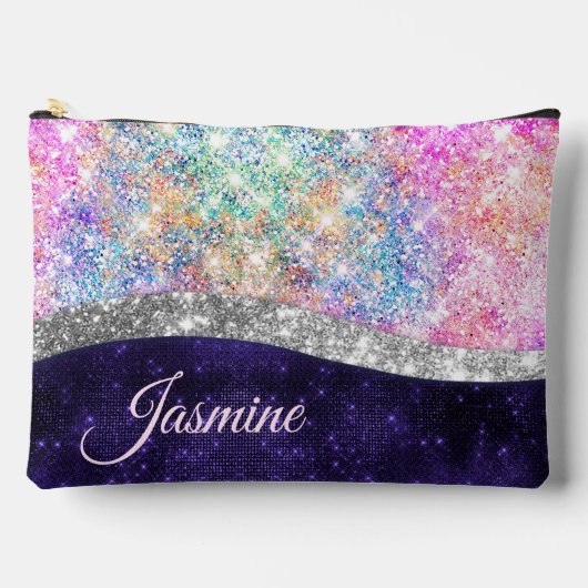 Pochette À Accessoires monogramme irisé de fausse parties scintillant vio (Recto)