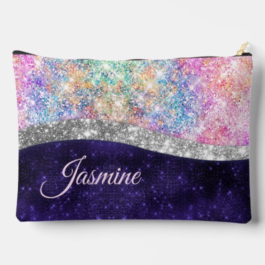 Pochette À Accessoires monogramme irisé de fausse parties scintillant vio (Verso)