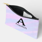 Pochette À Accessoires Monogramme majuscule masculine ajouter un nom past (Ouvrir)