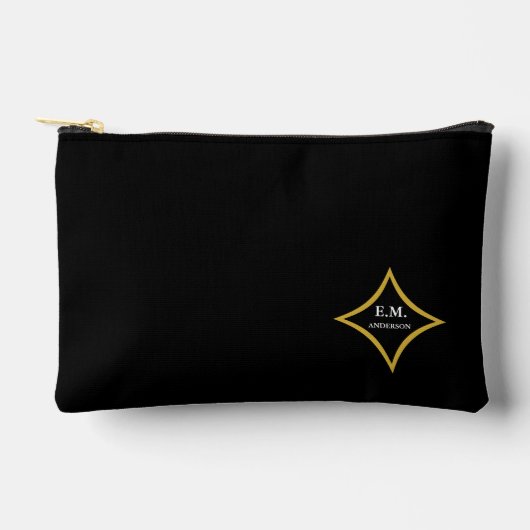 Pochette À Accessoires Monogramme minimaliste moderne (Recto)