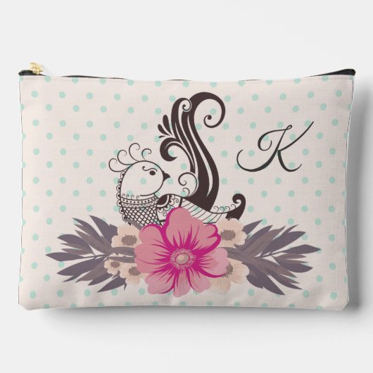 Pochette À Accessoires Monogramme moderne Bird and Flora Dotty (Recto)