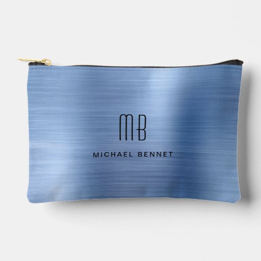 Pochette À Accessoires Monogramme Moderne Bleu (Recto)