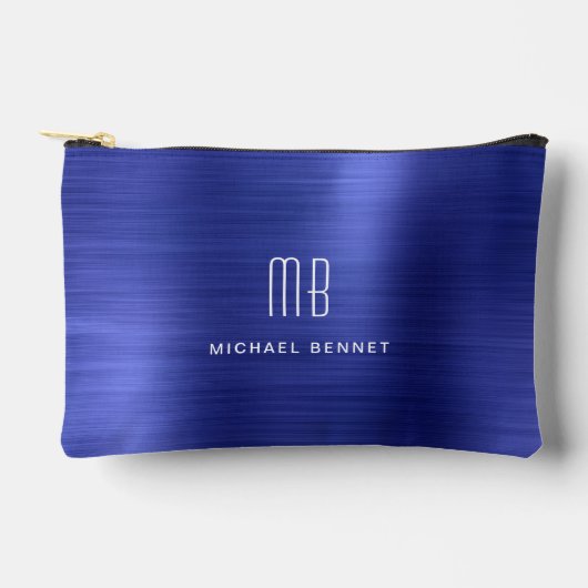 Pochette À Accessoires Monogramme Moderne Bleu Marine (Recto)