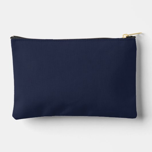 Pochette À Accessoires Monogramme moderne élégant Script Marine Bleu (Verso)
