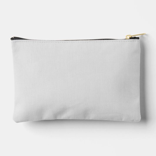 Pochette À Accessoires Monogramme Moderne Gris Clair Or Script (Verso)