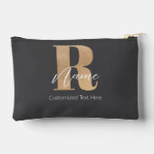 Pochette À Accessoires Monogramme Moderne Initiale R & Nom Personnalisé (Verso)