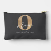 Pochette À Accessoires Monogramme moderne O & Nom initial Personnalisé (Verso)