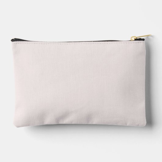 Pochette À Accessoires Monogramme Moderne Rose Doré Script (Verso)