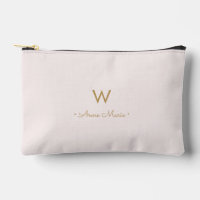 Monogramme Moderne Rose Doré Script