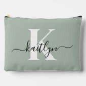 Pochette À Accessoires Monogramme moderne Sage vert (Recto)