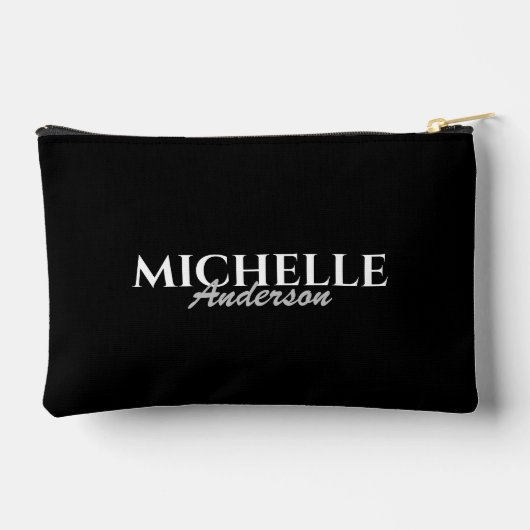 Pochette À Accessoires Monogramme moderne simple (Verso)