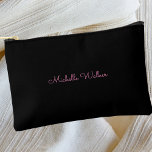 Pochette À Accessoires Monogramme moderne tendance élégant noir élégant<br><div class="desc">Moderne tendance élégant noir élégant monogramme Accessoire Pouch</div>