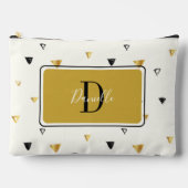 Pochette À Accessoires Monogramme Motif Abstrait Script moderne personnal (Recto)