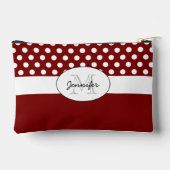 Pochette À Accessoires Monogramme motif rétro pois rouge foncé (Verso)