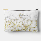Pochette À Accessoires Monogramme noir blanc marbre or brillant (Recto)
