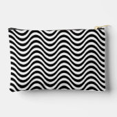 Pochette À Accessoires Monogramme Noir Blanc Wavy Stripes Psychedélique S (Verso)