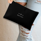 Pochette À Accessoires monogramme noir chic