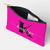 Pochette À Accessoires Monogramme noir rose chaud (Ouvrir)