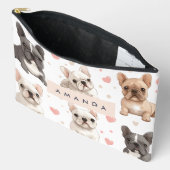 Pochette À Accessoires Monogramme Personalized Adorable French Bulldog (Ouvrir)