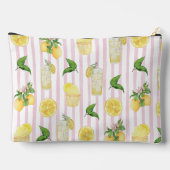 Pochette À Accessoires Monogramme Personnalisé Aquarelle Lemons Lemonade (Verso)