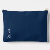 Pochette À Accessoires monogramme personnalisé, bleu marine foncé (Verso)
