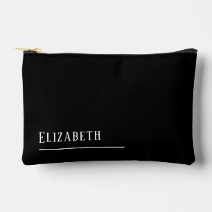 Pochette À Accessoires Monogramme personnalisé, noir
