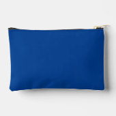 Pochette À Accessoires Monogramme personnalisé Nom du script Bleu Blanc R (Verso)