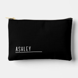 Pochette À Accessoires monogramme personnalisé, nouvelle ligne noire mode