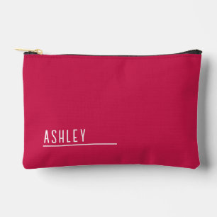 Pochette À Accessoires monogramme personnalisé, nouvelle ligne rose ceris