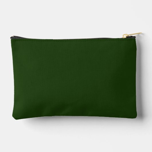 Pochette À Accessoires monogramme personnalisé, vert forêt (Verso)