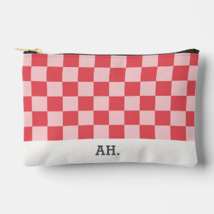 Pochette À Accessoires Monogramme Pink Checkerboard