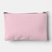 Pochette À Accessoires Monogramme rose chaud Nom de la fille Script (Verso)