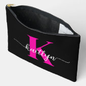 Pochette À Accessoires Monogramme Rose Chaude Noir (Ouvrir)