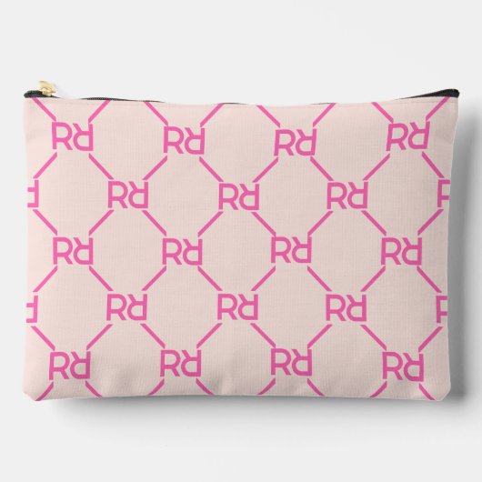 Pochette À Accessoires Monogramme rose élégant Nom de la fille de luxe in (Recto)
