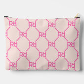 Pochette À Accessoires Monogramme rose élégant Nom de la fille de luxe in (Verso)