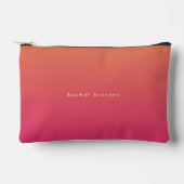 Pochette À Accessoires Monogramme Rose Et Orange Moderne Classique (Recto)