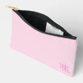 Pochette À Accessoires Monogramme Rose Minimal Moderne Think Pink Freak (Ouvrir)