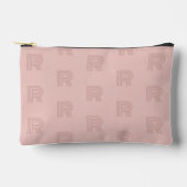 Pochette À Accessoires Monogramme rose moderne femmes or (Recto)