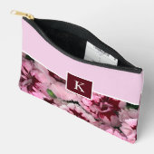 Pochette À Accessoires Monogramme rose oeillet Janvier Fleur d'anniversai (Ouvrir)