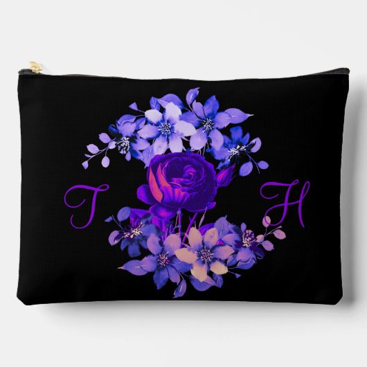 Pochette À Accessoires Monogramme rose rose Élégant Personnalisé (Recto)