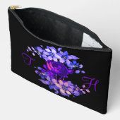 Pochette À Accessoires Monogramme rose rose Élégant Personnalisé (Ouvrir)