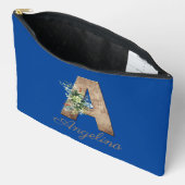 Pochette À Accessoires Monogramme Une lettre de bois fleur rouge (Ouvrir)