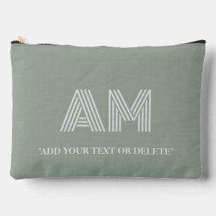 Pochette À Accessoires Monogramme Vert Matcha Minimaliste