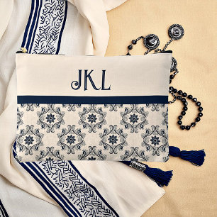 Pochette À Accessoires Monogramme vintage bleu et marron