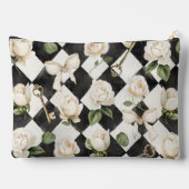 Pochette À Accessoires Monogramme Vintage Rose Fleurs Noir Blanc Diamant (Verso)