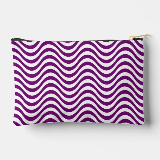 Pochette À Accessoires Monogramme violet blanc ondulée rayures psychédéli (Verso)