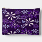 Pochette À Accessoires Monogramme Violet foncé Doodle papillon (Recto)